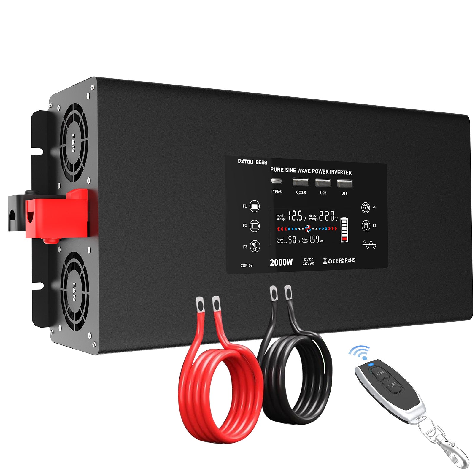 DATOUBOSS Rechargeable Lifepo4 Batteries Voltage Converters Inverter