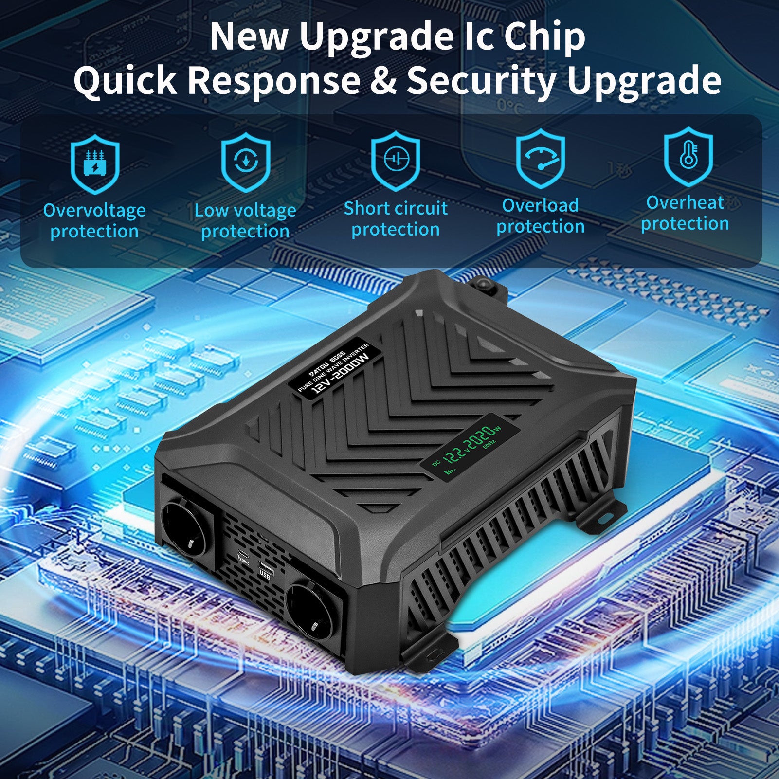 DATOUBOSS Rechargeable Lifepo4 Batteries Voltage Converters Inverter