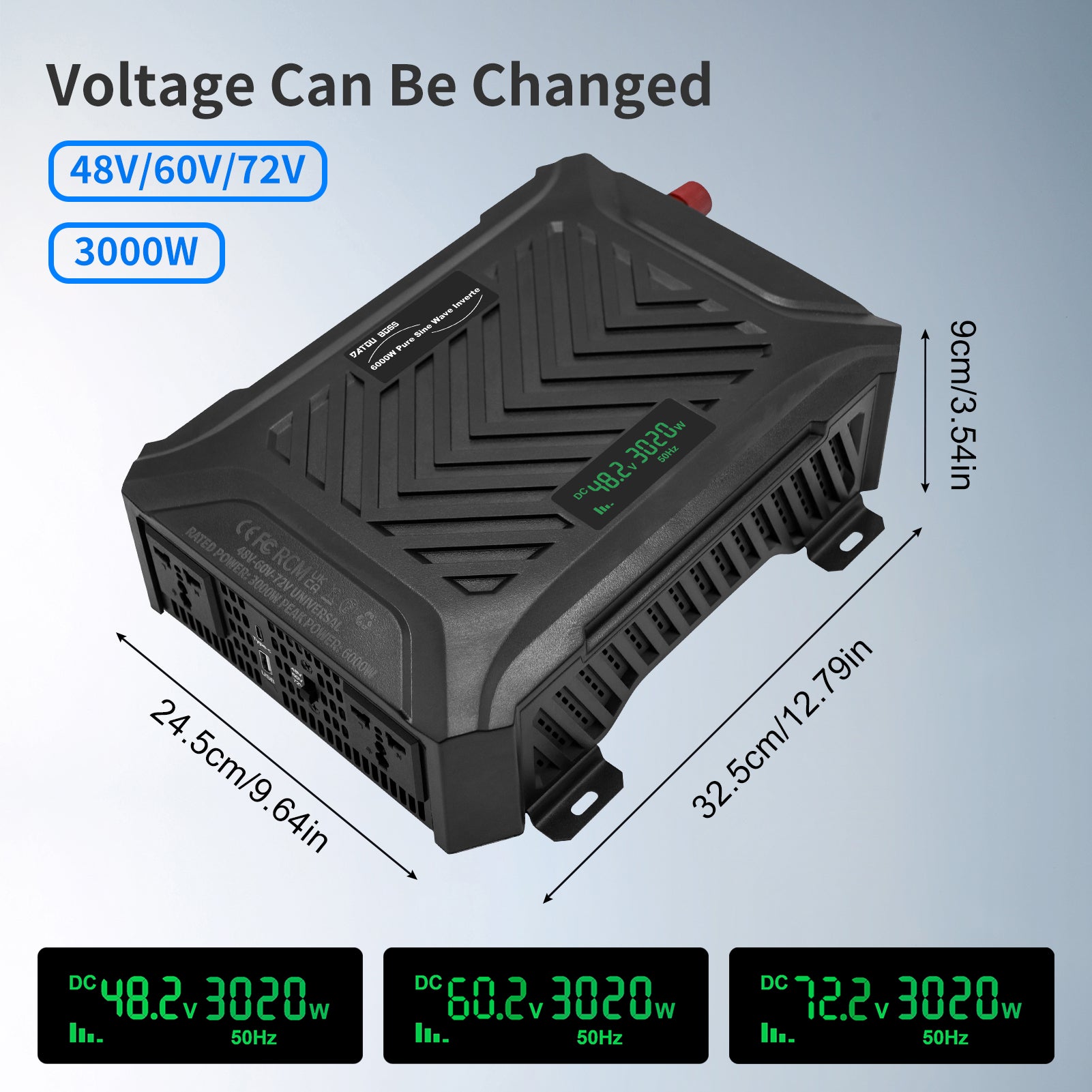 DATOUBOSS Rechargeable Lifepo4 Batteries Voltage Converters Inverter