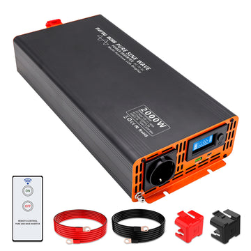 DATOUBOSS 2000W Inverter 12V to 230V Pure Sine Wave Voltage Converter Peak Power 4000W