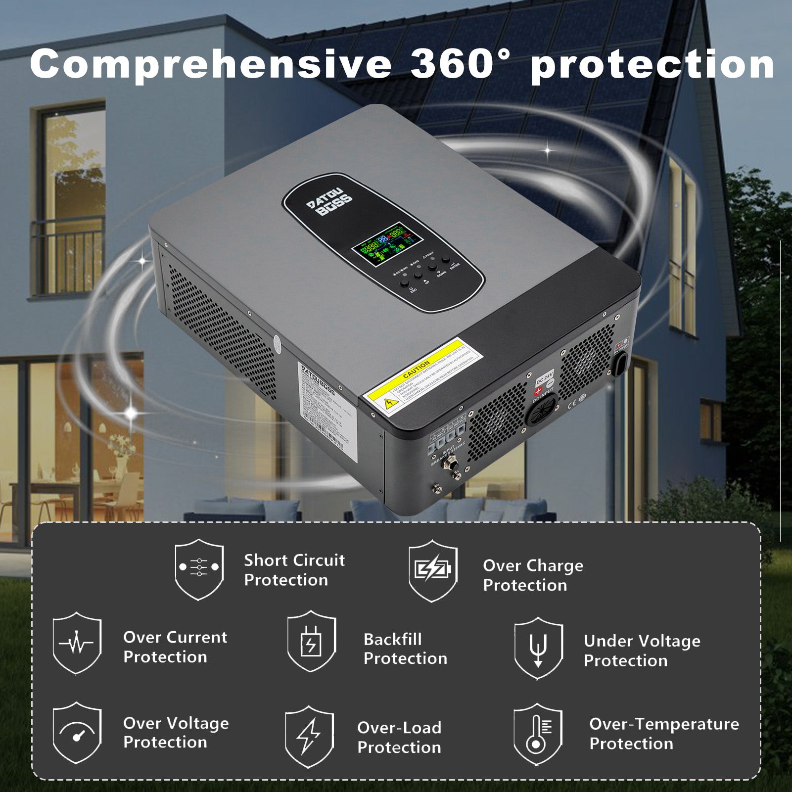 DATOUBOSS Rechargeable Lifepo4 Batteries Voltage Converters Inverter