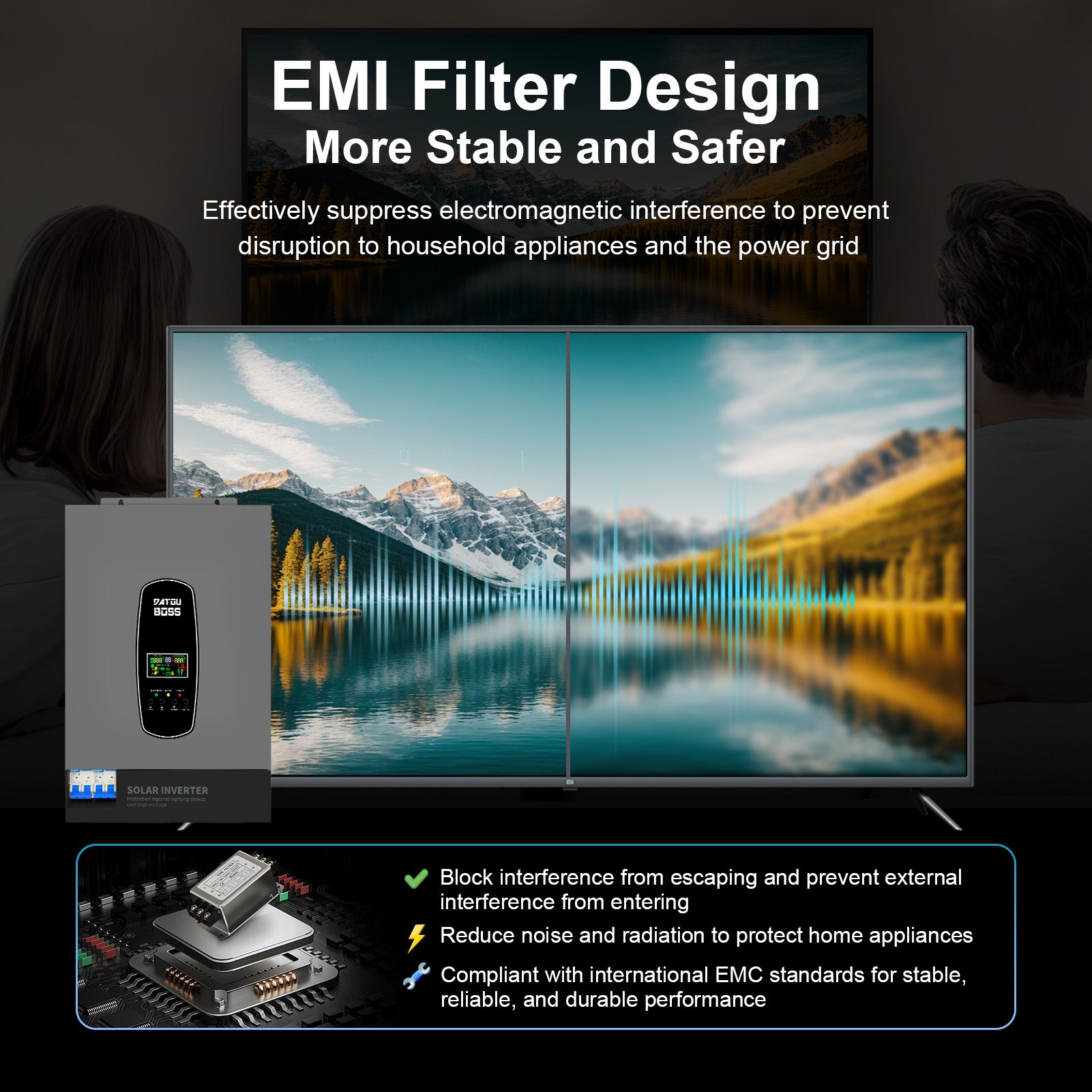 DATOUBOSS Rechargeable Lifepo4 Batteries Voltage Converters Inverter