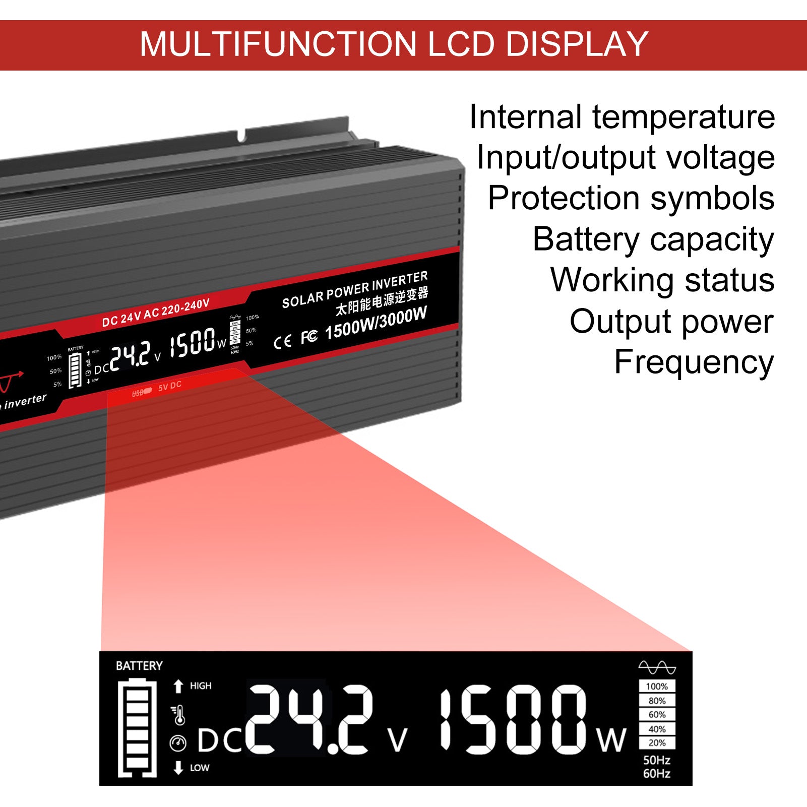 DATOUBOSS Rechargeable Lifepo4 Batteries Voltage Converters Inverter